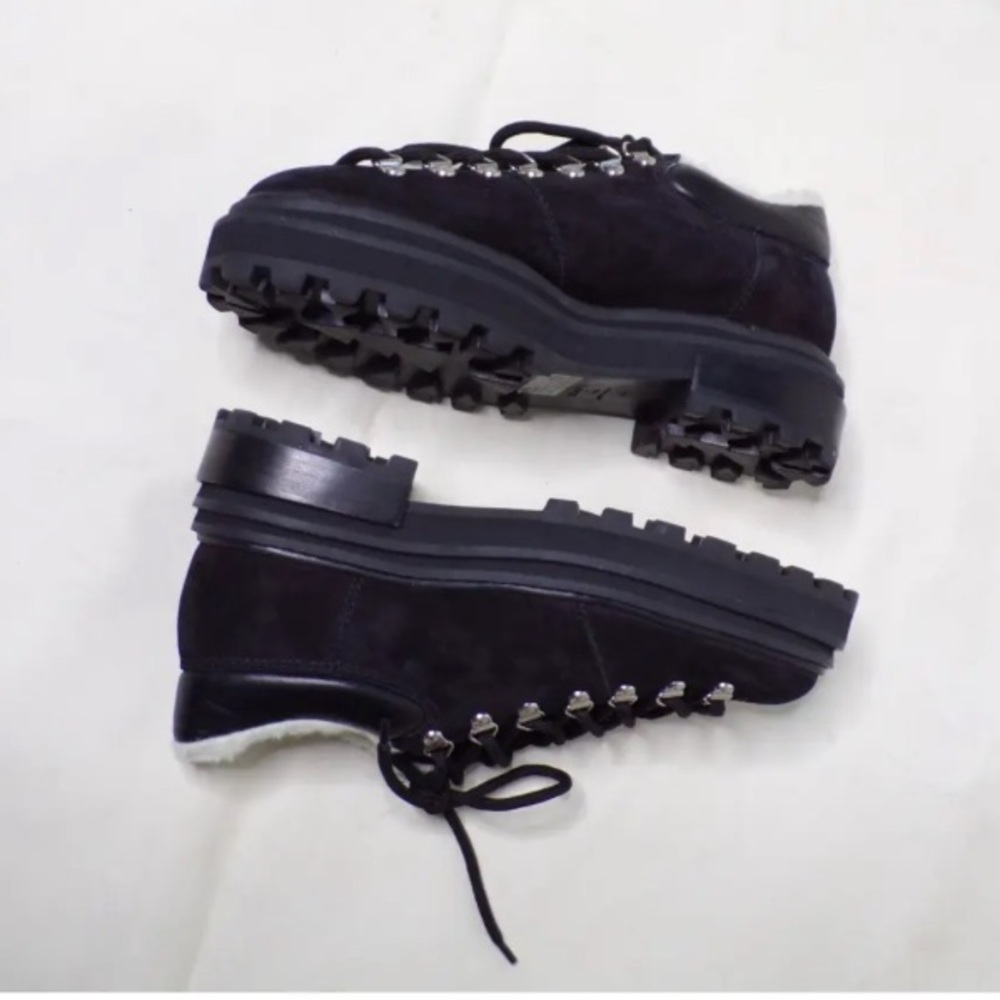 Schutz Lucille Ankle Boots Black Lace-Up Platform Boots Shoes - Picture 5 of 16